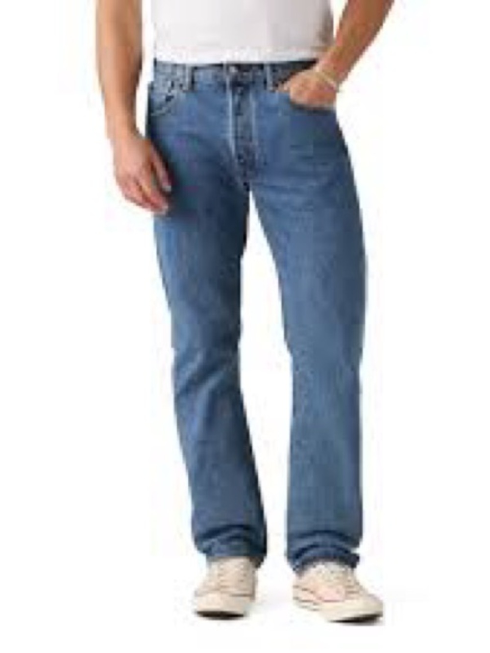 Levi's Light Blue Denim 501® Men’s Jeans with Red Patch size 34 X32